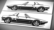 Adesivo Fiat X/19 sagoma Fiat