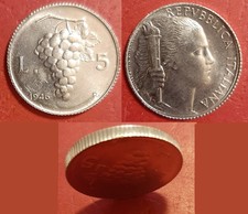 5 Lire 1946 UVA KM# 89 - Prima