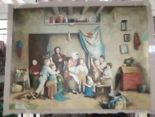 dipinto classico olio su tela di lino grande 90x120 CM CLASSICO QUALITà ALTA