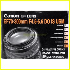 Canon EF 70/300mm f4.5-5.6 DO IS USM Instruction manual User guide English F G S
