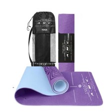 Tappetino Yoga in TPE Ecologico Doppio strato Antiscivolo 180x61 cm con Custodia