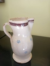 Vecchia Brocca pugliese in terracotta smaltata e decorata- Grottaglie