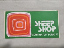 Adesivo Autocollant Pubblicità Negozio Sheep Shop Cortina Anni 70 1900 Vintage