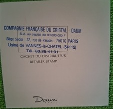 Sveglia cristallo Daum  antica mai usata ancora  nella confezione  originale