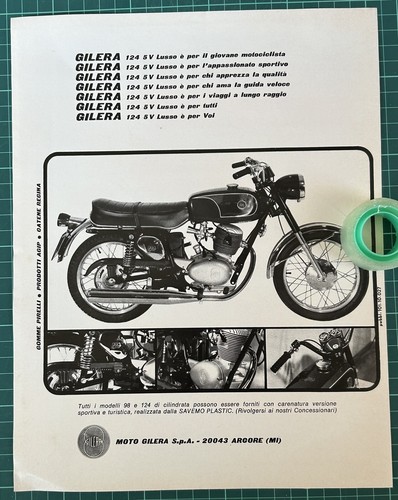 Rara pubblicità moto gilera - rara,