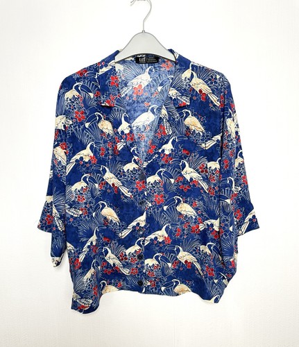 Camicia top zara trf - zara, blu
