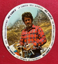 X87) CARLO MAURI ALPINISTA MC KEE'S ADESIVO STICKER Vintage '80 Camicia 12x11 cm