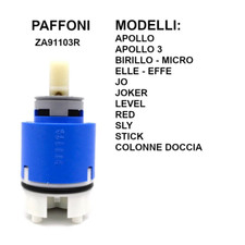 Cartuccia ricambio Paffoni ZA91103R Cartuccia regolabile per miscelatori ø 35 mm