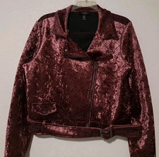 Giacca Moto Forever 21 Velluto