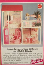 Pubblicità Advertising Italian Clipping 1989 MATTEL BARBIE CASA MOBILI LIBERTY .