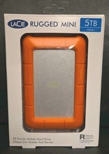 LaCie Rugged Mini 5TB disco rigido esterno mobile fuoristrada HDD USB 3.0 NUOVO
