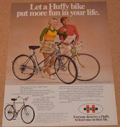 Pubblicità stampa 1972 huffy - pubblicità,
