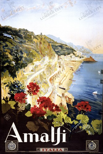 Amalfi italia 1910 poster - 1910,