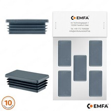 Tappo per tubo Rettangolare Plastica Tappi a lamelle Cappuccio terminali