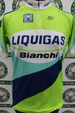 maglia ciclismo LIQUIGAS SANTINI TG L B839 bike shirt maillot trikot jersey