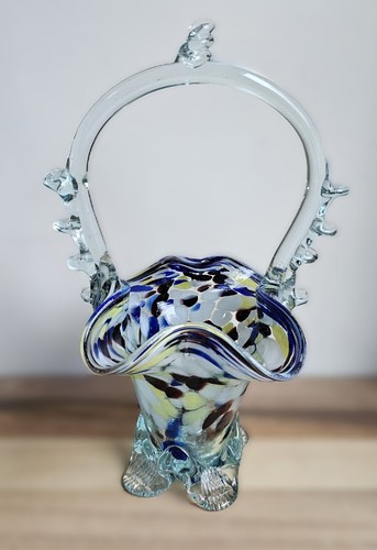 Vaso cesto caramelle vetro