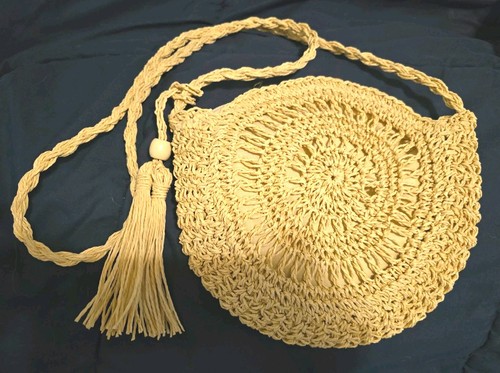 Borsa donna beige rotonda