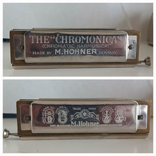 Antica armonica Hohner Chromonica C made in Germany, 1938    