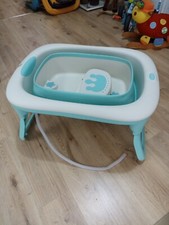 Aziamor Vaschetta Splash&Go per Il Bagno Neonato Pieghevole e richiudibile 0-12