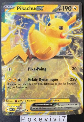 Carte pokemon pikachu 063 193 - carte,