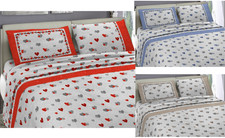 Completo Letto Cotone  FLANELLA  Lenzuola Felpate Invernali Dis.15 Cuori