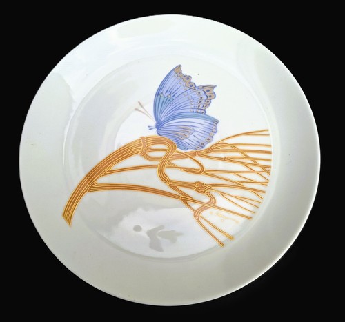 Piatto parete farfalla blu - piatto,