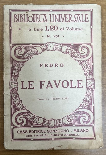 Libro favole fedro - libro, fedro"