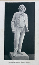 ARTE-SCULTURA-ARTISTA LEOPOLD BERNSTAMM-GUSTAVE FLAUBERT-ANTICA CARTOLINA