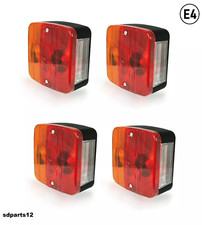 4 Fanali Fari Posteriori 12V 24V 4 Funzioni Rimorchio Trattore Traino Omologati