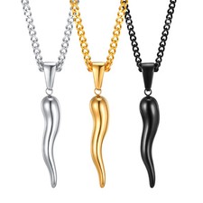 Collana uomo ciondolo corno