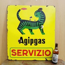 insegna smaltata AGIPGAS