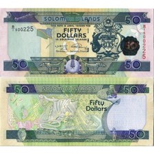 2009 * Banconota Isole Salomone 50 Dollars "Geckos" (p29) FDS