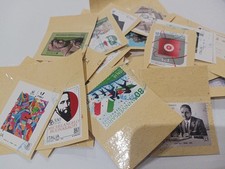 2025 Lotto Af di 50 Francobolli usati su frammento differenti ,perfetti