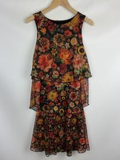 Abito donna Desigual senza maniche fantasia floreale in rete taglia S stile 2...