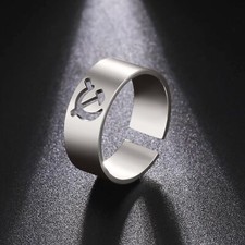Anello Simbolo Martello e Falce Acciaio Inox Anelli Larghi Aperti da Donna Vintage