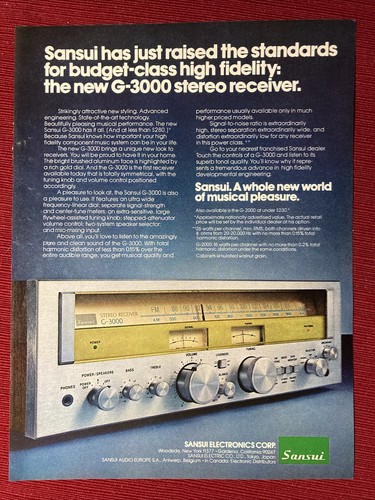 Sansui electronics 3000 - electronics, g-3000