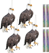 4 Pezzi Gufo Scaccia Piccioni, Dissuasori per Uccelli, anti Piccioni Balcone, Di