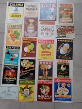 Etichette Marsala all' uovo inizio novecento lotto di 20 pezzi differenti