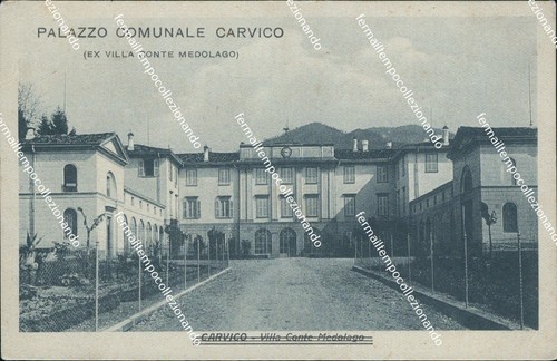 Ba319 cartolina carvico villa - ba319,