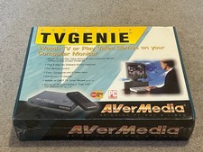 Sintonizzatore Aver Media TV Genie con telecomando gioco display 1996 vintage raro nuovo sigillato nuovo con scatola