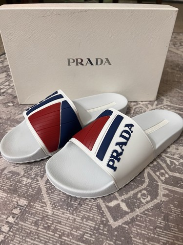 Sandali prada uomo slide logo - prada,