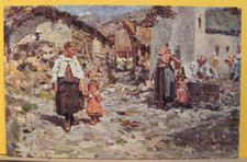 ART18) L.BAZZARO - PIAZZETTA ALPESTRE (COGNE) - ESPOS. INTEr. D' ARTE VENEZIA
