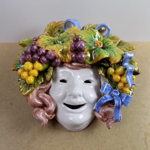 Maschera bacco ceramica - maschera,