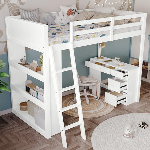 Letto soppalco alto - soppalco, 3