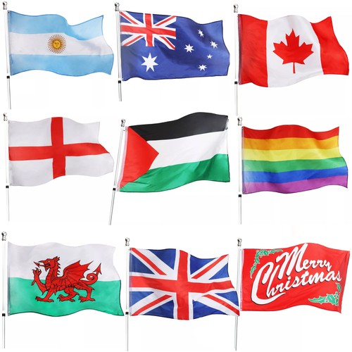 Large 5x3ft flags - flags, country