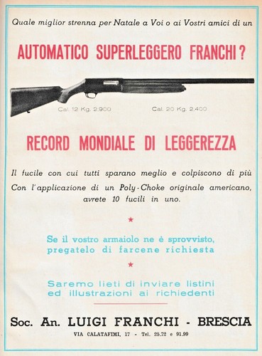 Pubblicita 1954 luigi franchi - pubblicita'1954,