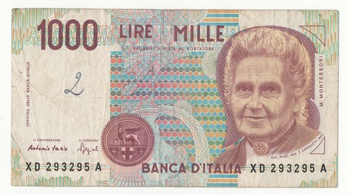1000 lire montessori - montessori, serie