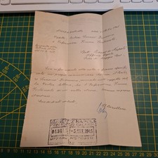 Antico documento ospedale psichiatrico Reggio Calabria e banco di Napoli 1945