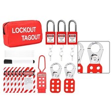 Set Lucchetto di Sicurezza Lockout Tagout Kit Lucchetti di Sicurezza Borsa Porta