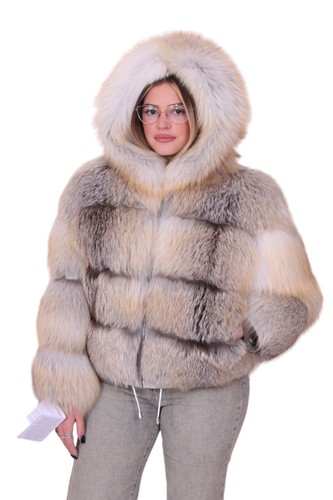 Bomber giacca pelliccia volpe - bomber,
